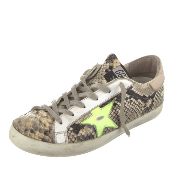 Golden Goose Superstar Sneakers Size 10 Snake Embossed - Picture 2 of 15